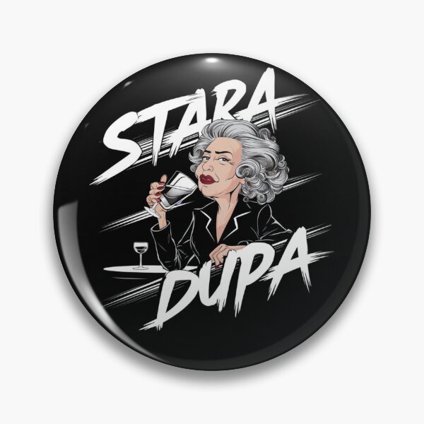 Item preview, Bold "Stara Dupa" Cartoon Elderly Woman T-Shirt designed and sold by MerchMasterPL.