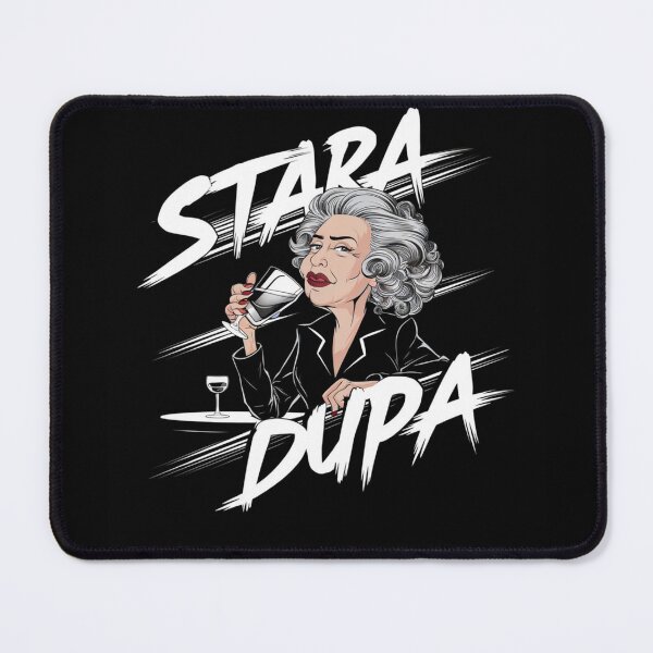 Item preview, Bold "Stara Dupa" Cartoon Elderly Woman T-Shirt designed and sold by MerchMasterPL.