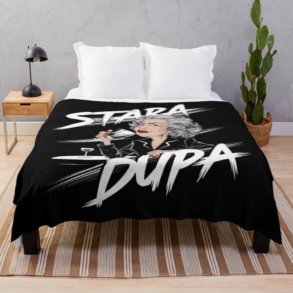 Item preview, Bold "Stara Dupa" Cartoon Elderly Woman T-Shirt designed and sold by MerchMasterPL.