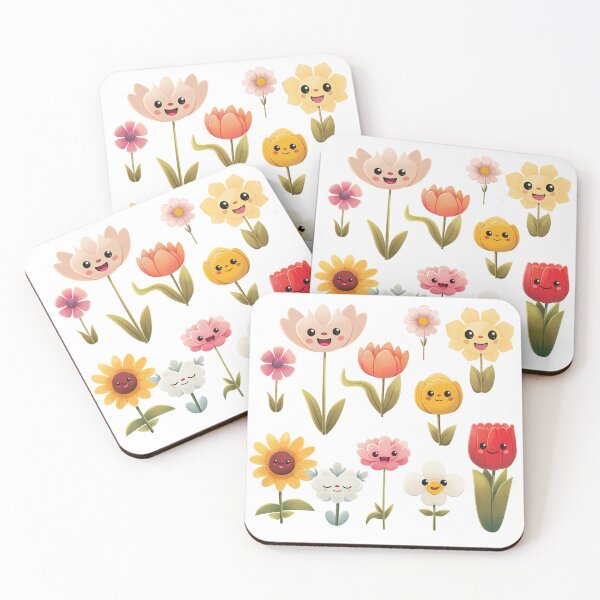 Item preview, Kawaii Flower Faces designed and sold by BanFahSai.