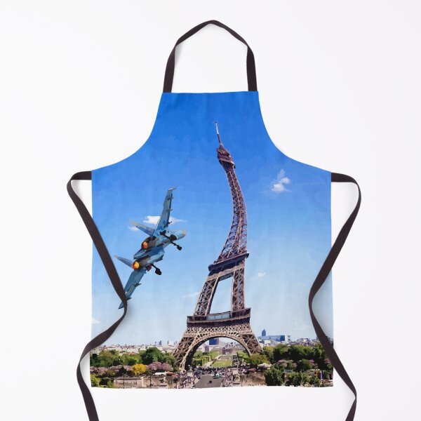 Artikelvorschau, Sommer-Skyline von Paris mit Kampfjet entworfen und verkauft von VikArtStudio.