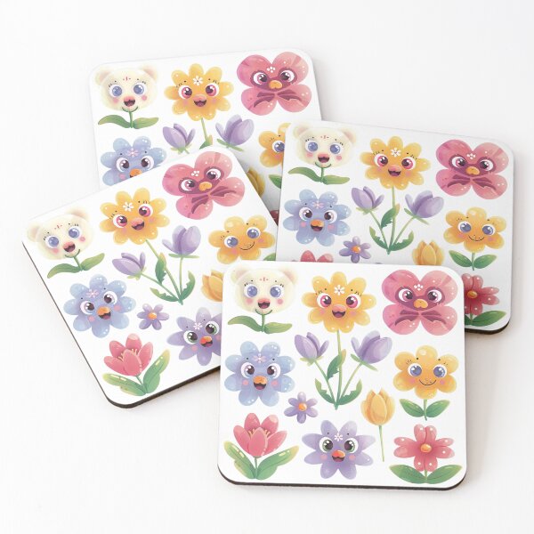 Item preview, Kawaii Flower Faces designed and sold by BanFahSai.