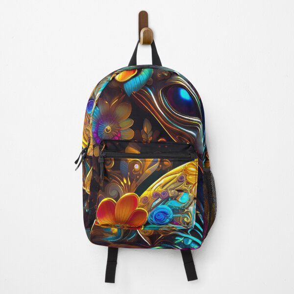 Item preview, Psychedelic Adorable Alien with floral motifs designed and sold by rainsdesigns.