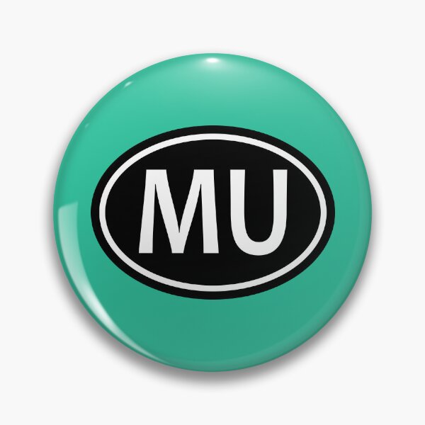 Item preview, MU Initials Monogram Oval White Letters designed and sold by Jeallan Designs.