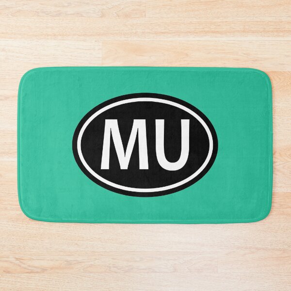 Item preview, MU Initials Monogram Oval White Letters designed and sold by Jeallan Designs.