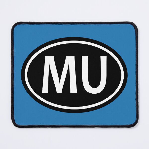 Item preview, MU Initials Monogram Oval White Letters designed and sold by Jeallan Designs.