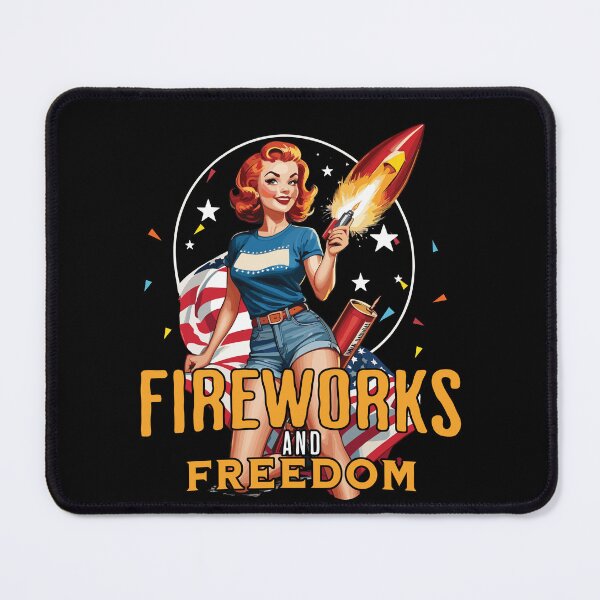 Item preview, Fireworks And Freedom Retro Vintage Design designed and sold by LuminOrb.