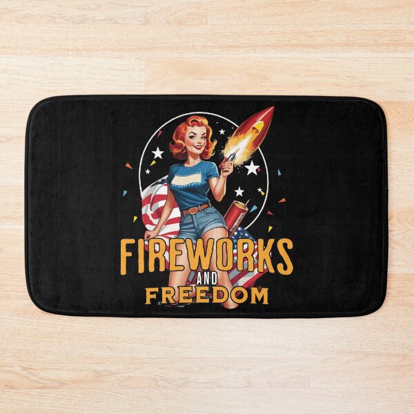 Item preview, Fireworks And Freedom Retro Vintage Design designed and sold by LuminOrb.