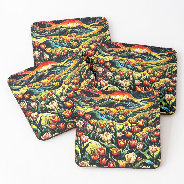 Item preview, Tulips on hillside designed and sold by George Hutton Hunter.