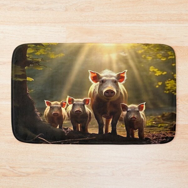 Aperçu de l'œuvre Un bain de boue relaxant pour les cochons créée et vendue par Collection de trésors .