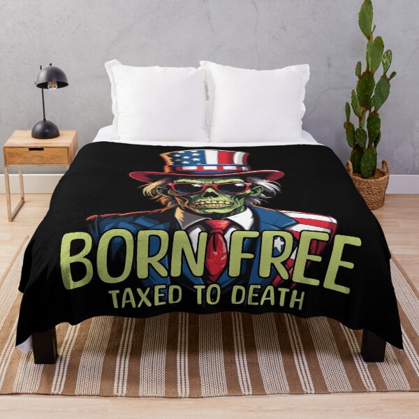 Item preview, Born Free Taxed To Death 4th Of July American Flag designed and sold by LuminOrb.