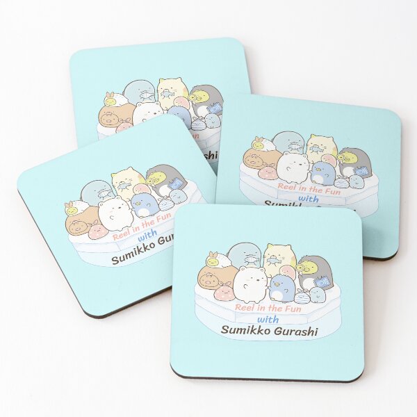 Item preview, Reel in the Fun with Sumikko Gurashi, Adorable Sumikko Gurashi Fishing Adventure, Cute Sumikko Gurashi Group Illustration designed and sold by FEBRICAST.