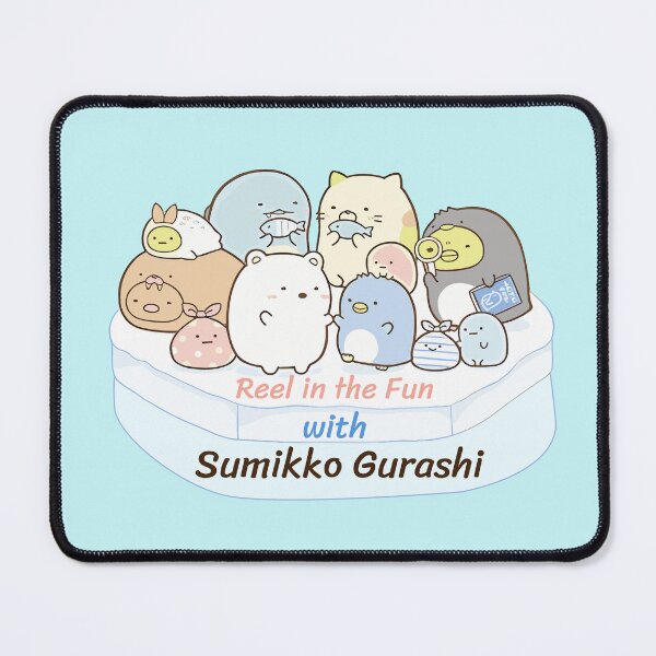 Item preview, Reel in the Fun with Sumikko Gurashi, Adorable Sumikko Gurashi Fishing Adventure, Cute Sumikko Gurashi Group Illustration designed and sold by FEBRICAST.