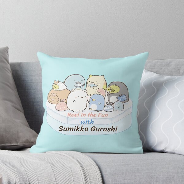Item preview, Reel in the Fun with Sumikko Gurashi, Adorable Sumikko Gurashi Fishing Adventure, Cute Sumikko Gurashi Group Illustration designed and sold by FEBRICAST.