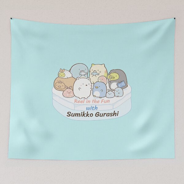 Item preview, Reel in the Fun with Sumikko Gurashi, Adorable Sumikko Gurashi Fishing Adventure, Cute Sumikko Gurashi Group Illustration designed and sold by FEBRICAST.