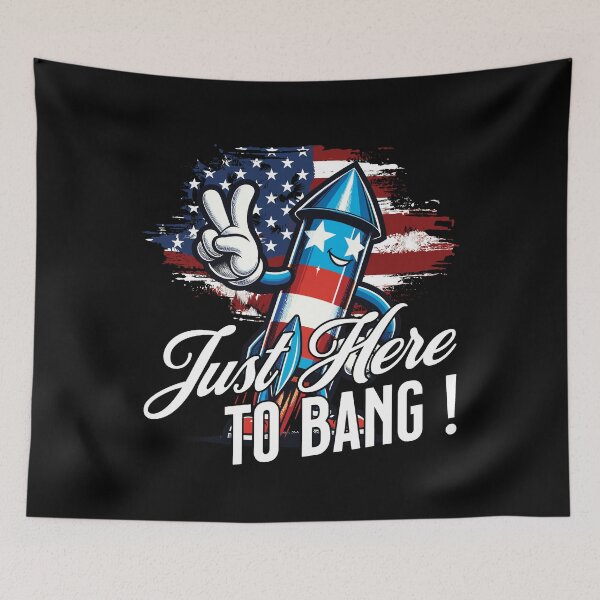 Item preview, Here to Bang Retro Vintage Design 4th of July designed and sold by LuminOrb.