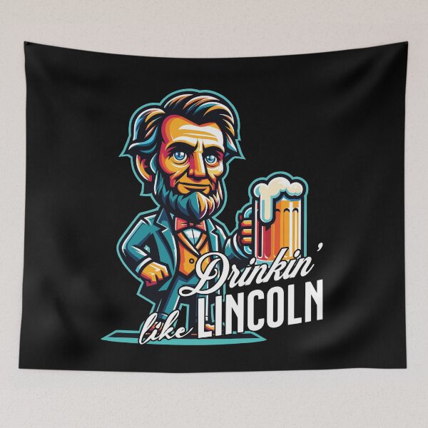 Item preview, Drinkin' Like Lincoln Retro Vintage Design designed and sold by LuminOrb.