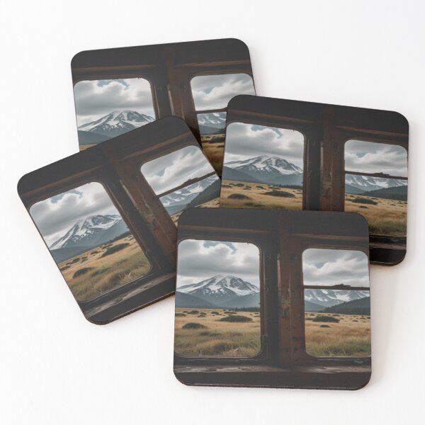 Item preview, Vintage Train View of Snow-Capped Mountains designed and sold by merve02shop.