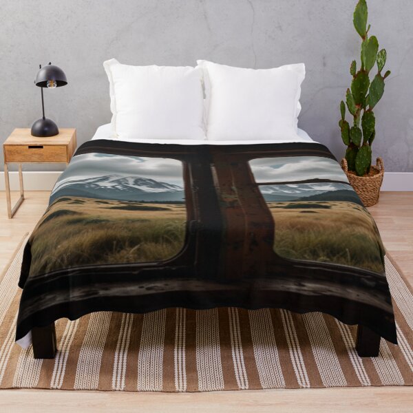 Item preview, Vintage Train View of Snow-Capped Mountains designed and sold by merve02shop.