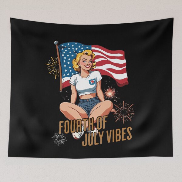 Item preview, 4th July Vibes Independence American Flag designed and sold by LuminOrb.