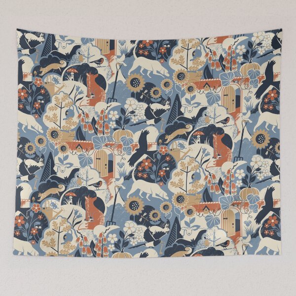 Item preview, Hide and Seek Garden - Rebel Blue designed and sold by appleyards.
