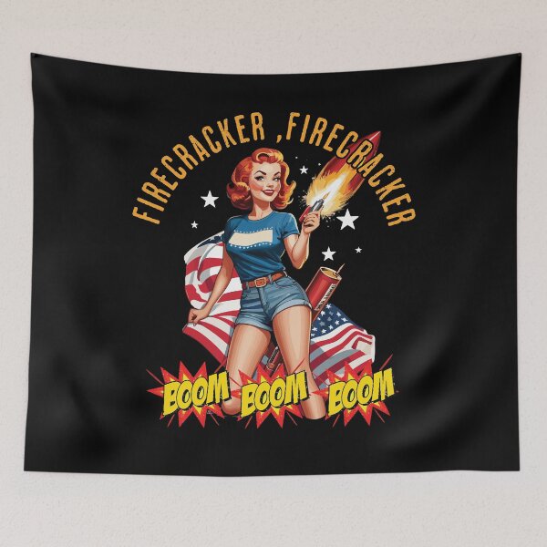 Item preview, Firecracker Girl Retro Vintage Design designed and sold by LuminOrb.