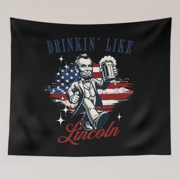 Item preview, Drinkin' Like Lincoln Retro Vintage Design designed and sold by LuminOrb.