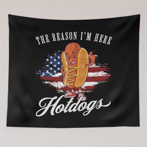 Item preview, Funny BBQ Pun Retro Vintage Hot Dog Lover designed and sold by LuminOrb.
