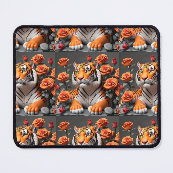 Item preview, Tigre Naranja Con Rosas designed and sold by Burkae.