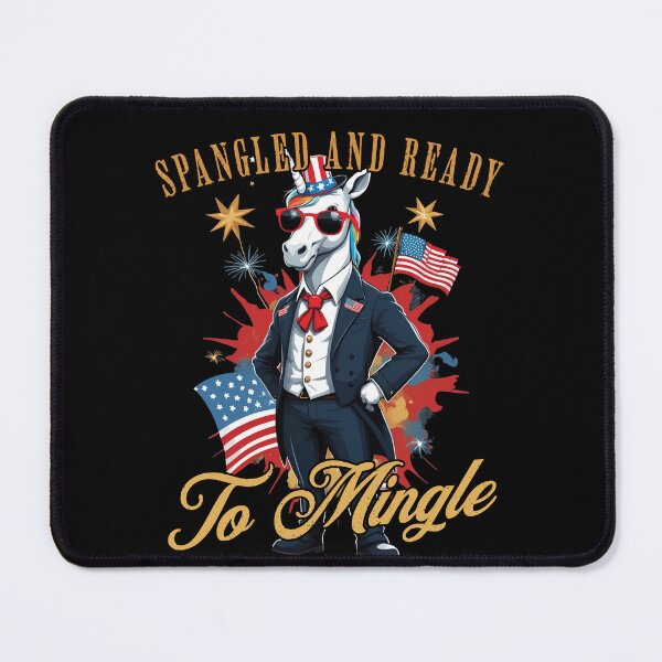 Item preview, Ready To Mingle Spangled Unicorn 4th Of July Fun designed and sold by LuminOrb.