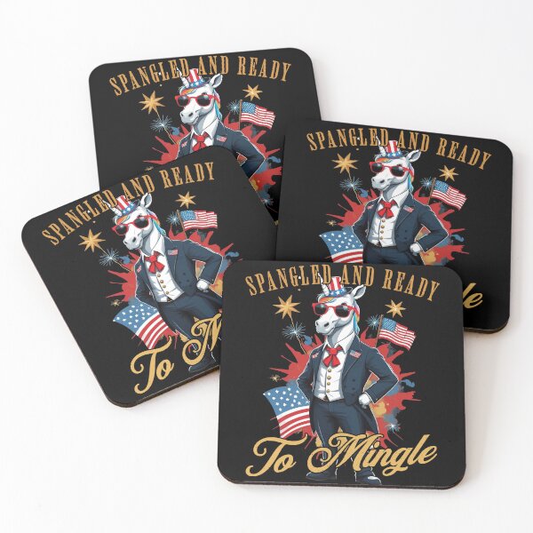 Item preview, Ready To Mingle Spangled Unicorn 4th Of July Fun designed and sold by LuminOrb.