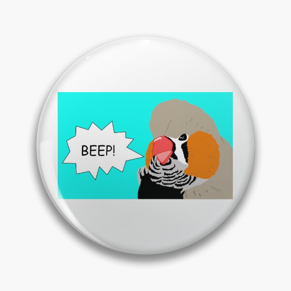 Item preview, Beeping Zebra Finch Cartoon designed and sold by TiffinByLK.