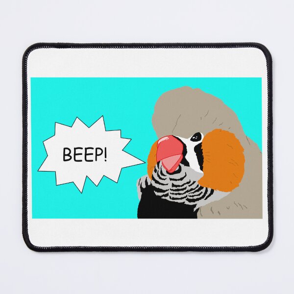 Item preview, Beeping Zebra Finch Cartoon designed and sold by TiffinByLK.