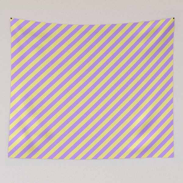 Item preview, Colorful Diagonal striped pattern purple yellow dopamine designed and sold by Colorblizz.