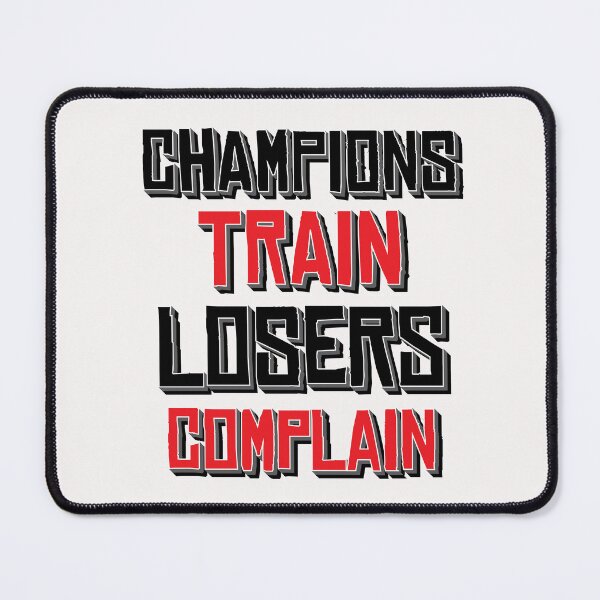 Item preview, Los campeones entrenan, los perdedores se quejan (negro) designed and sold by FamiAlias.