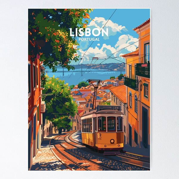 Aperçu de l'œuvre Lisbonne Portugal - Art du voyage créée et vendue par Marciolini.
