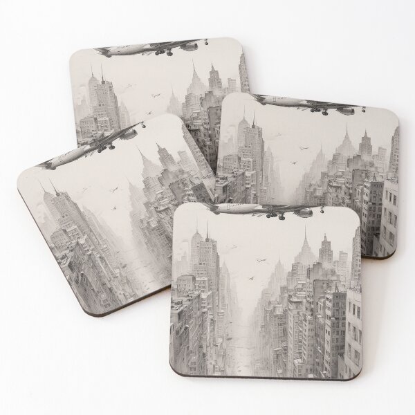 Item preview, Aeroplane Flying Over City Digital Print Design designed and sold by imanshu.