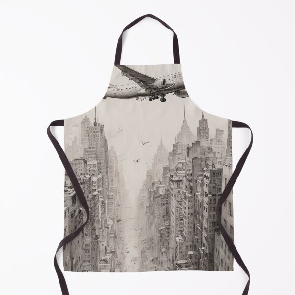 Item preview, Aeroplane Flying Over City Digital Print Design designed and sold by imanshu.