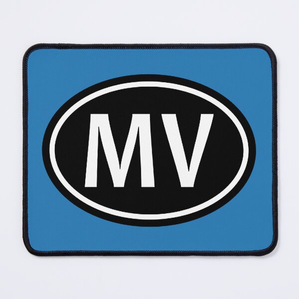 Artikelvorschau, MV Initialen Monogramm ovale weiße Buchstaben entworfen und verkauft von Jeallan Designs.