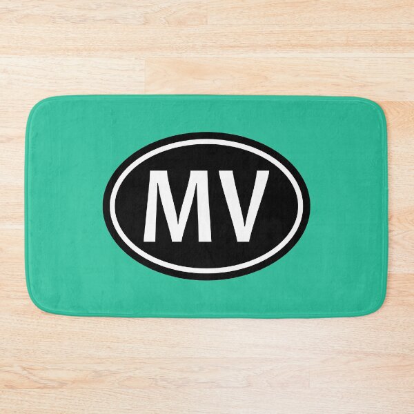 Item preview, MV Initials Monogram Oval White Letters designed and sold by Jeallan Designs.