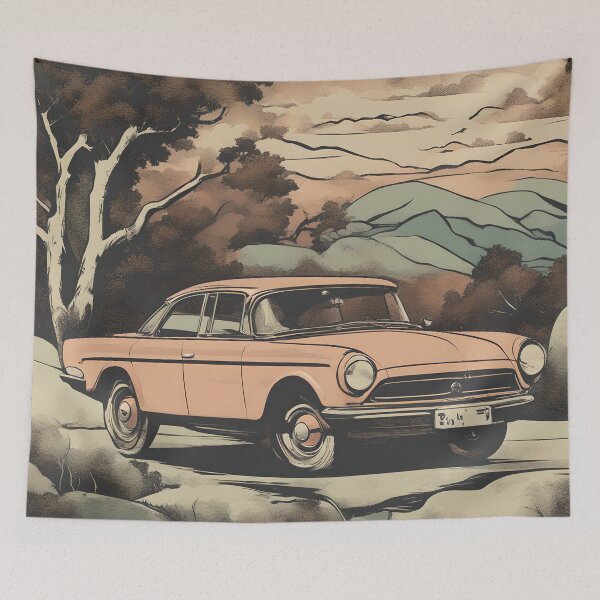 Item preview, Vintage Car 4 designed and sold by DrawingAndText.