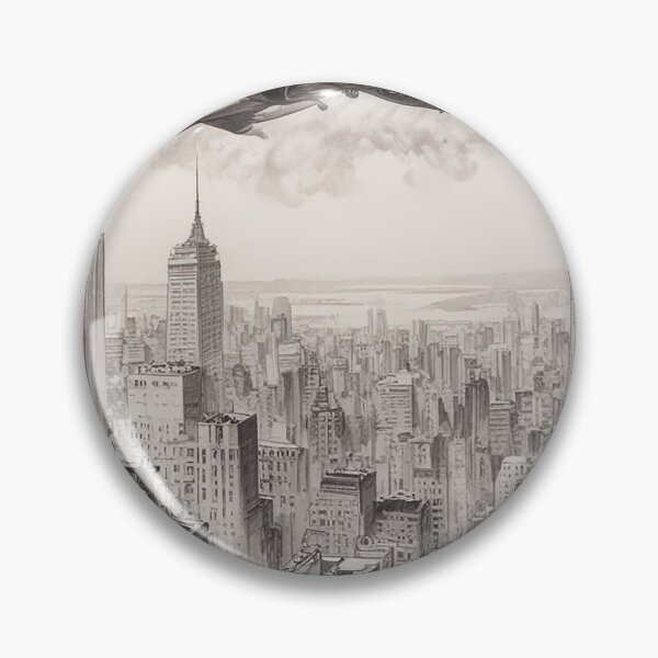 Item preview, Aeroplane Flying Over City Digital Print Design designed and sold by imanshu.