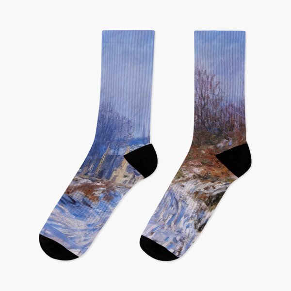 Item preview, Road to Giverny in Winter - 1885 - Claude Monet designed and sold by dottyshai.