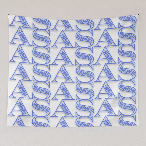 Item preview, Blue AS: Whimsical Font Design designed and sold by princessadalin.
