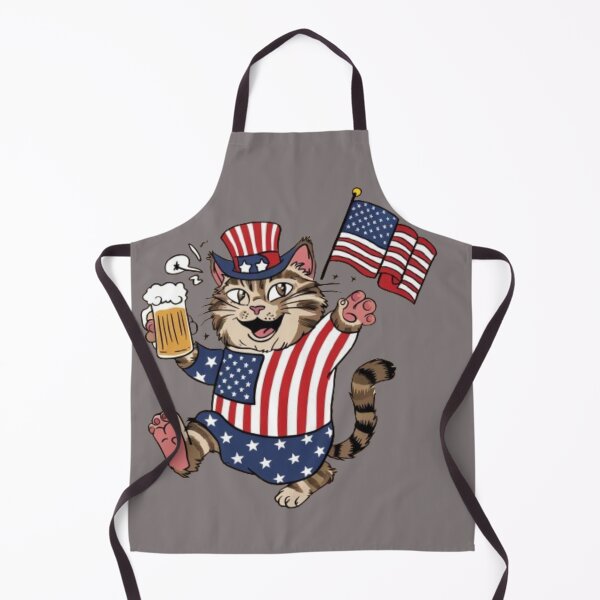 Item preview, Just Here To Bang USA Flag Funny Beer 4th Of July Cat Lover designed and sold by SztylishDesigns.