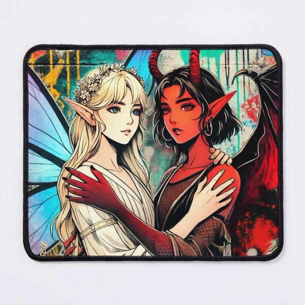 Item preview, Embrace of Light and Shadow - manga Friends  designed and sold by ViccaArt.