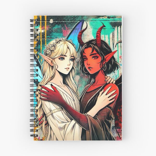Item preview, Embrace of Light and Shadow - manga Friends  designed and sold by ViccaArt.