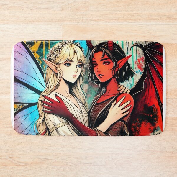 Item preview, Embrace of Light and Shadow - manga Friends  designed and sold by ViccaArt.