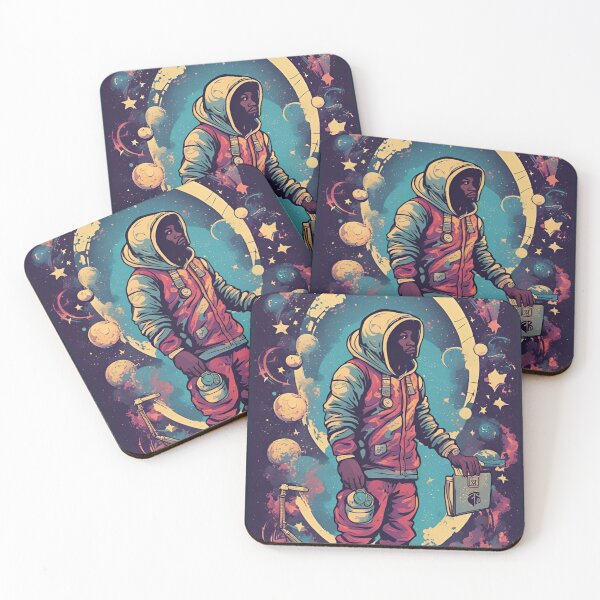 Item preview, Retro Graffiti style HipHop Figure in space designed and sold by Past-Midnight.