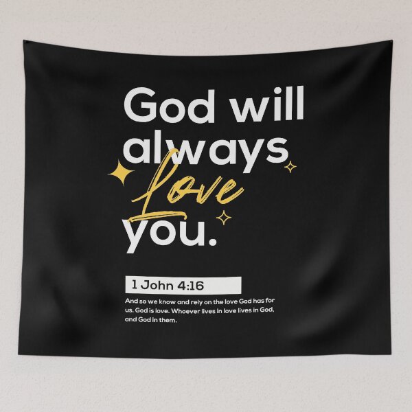 Item preview, God love you in black designed and sold by Craftsanity.
